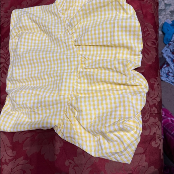 Yellow Gingham Ruffled Top - Picture 1 of 2